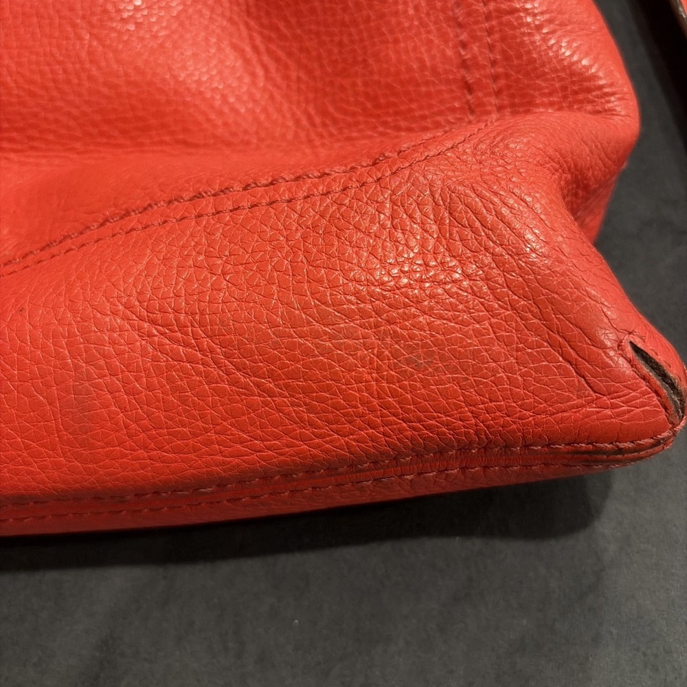 COACH Poppy Perri Hippie Red Leather Crossbody/ Hobo Bag #22421M - Picture 4 of 12